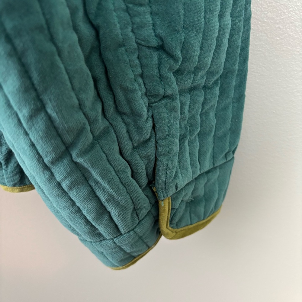 NEW Free People Natalia Teal Green Quilted Velvet Jacket Size XL - Picture 12 of 14